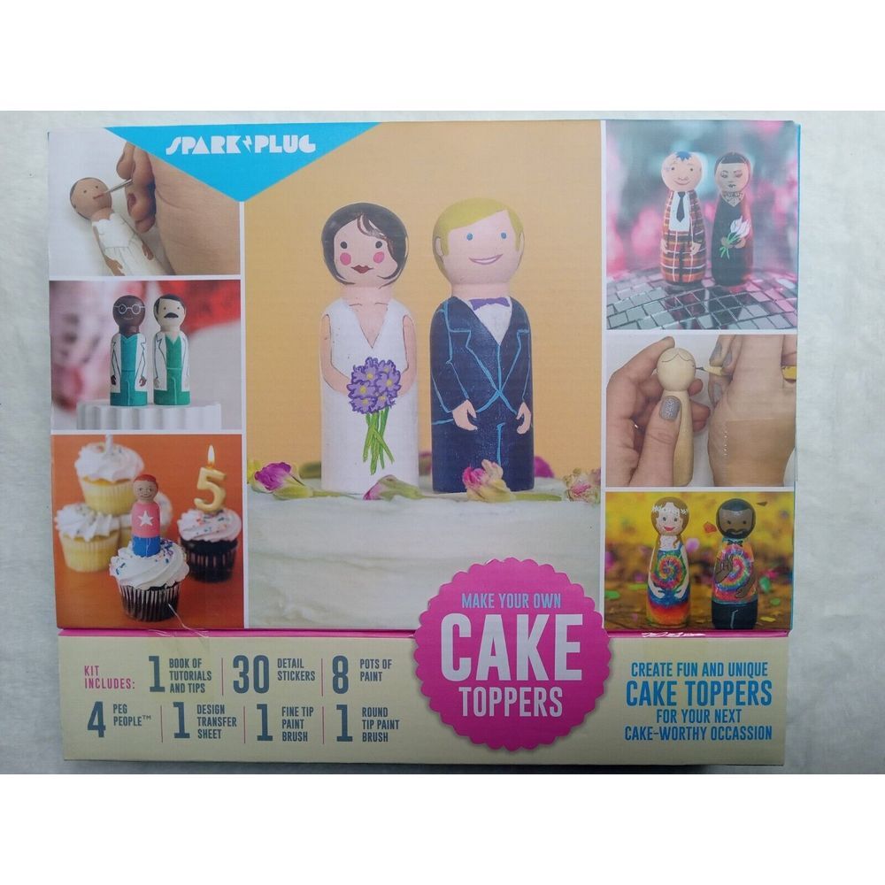 Spark & Plug DIY Cake Topper Art Wooden Kit